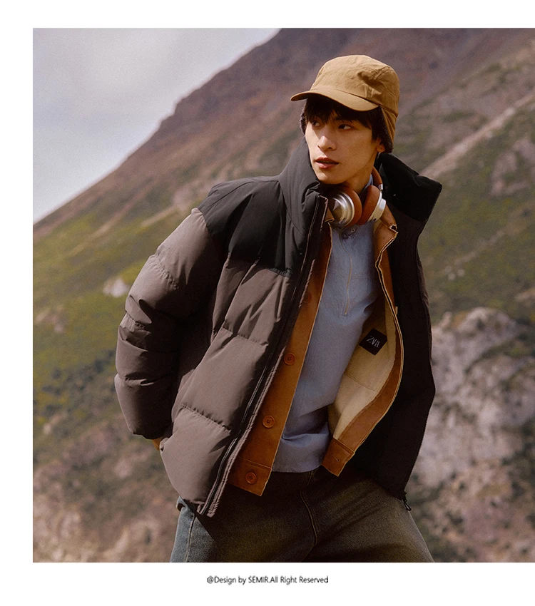 Semir Down Jacket Men Women 2024 New Winter Windproof Waterproof Outerwear Couple Puffer Jacket Cold-Proof Clothing