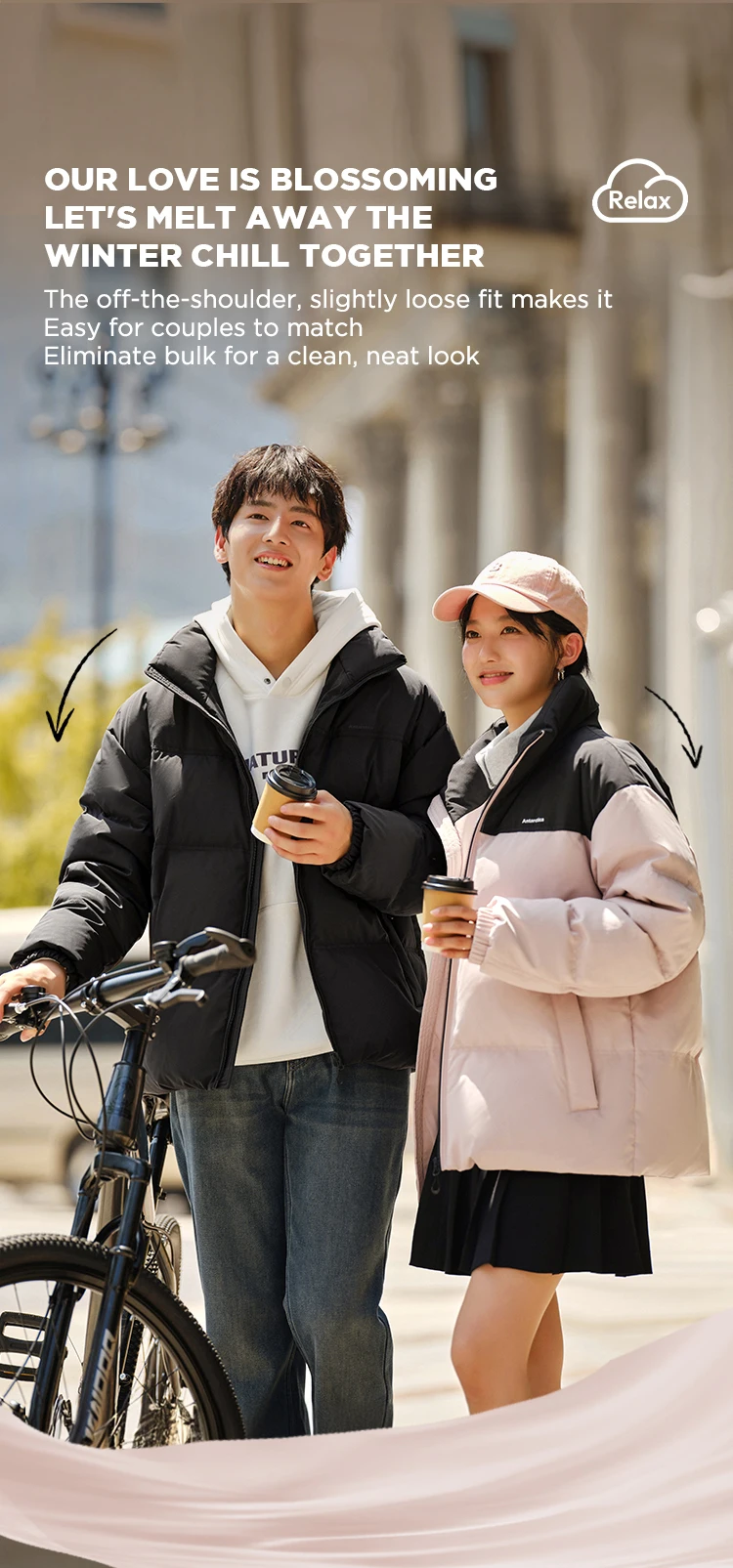 Semir Down Jacket Men Women 2024 New Winter Windproof Waterproof Outerwear Couple Puffer Jacket Cold-Proof Clothing