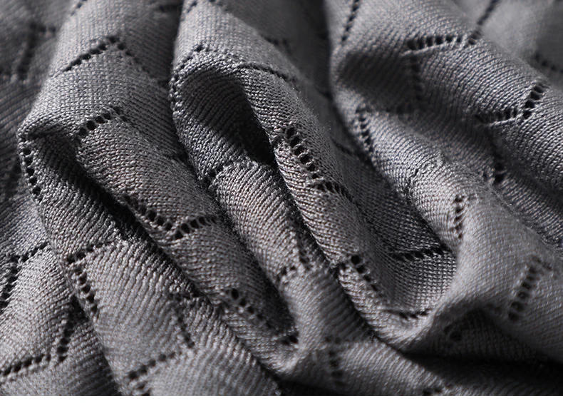 MVLYFLRT Men's T-Shirt Top Mulberry Silk Breathable Knit POLO Shirt Business Casual Lapel Hollow Short Sleeved Summer Shirt Thin