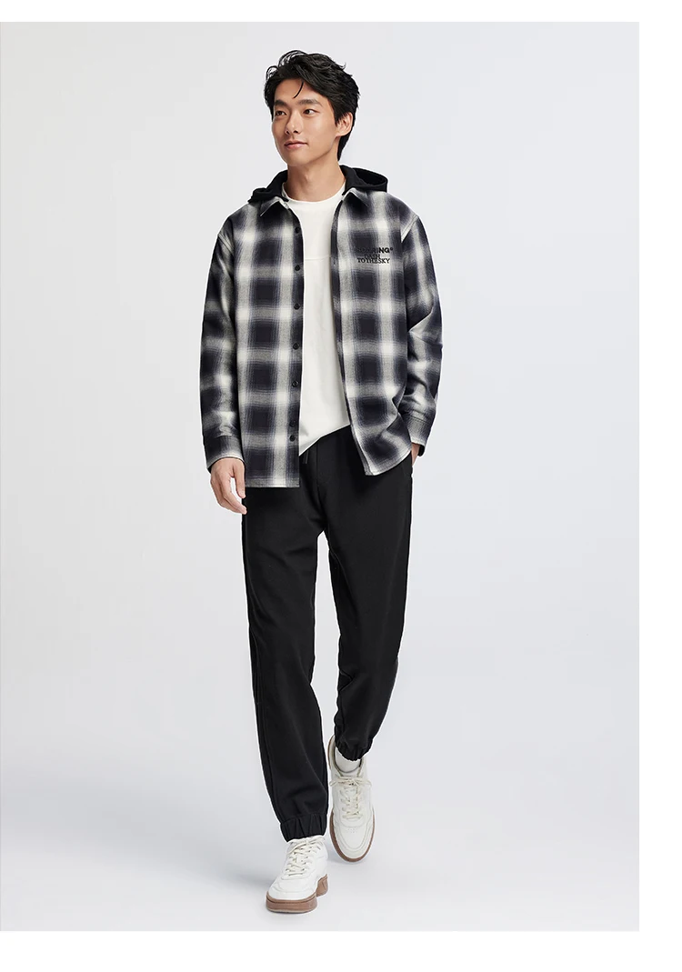 Semir Men Pants Solid Tapered Loose Textured Plaid Jogger Knit Sport Style Casual Autumn Trousers Daily Wear 2026
