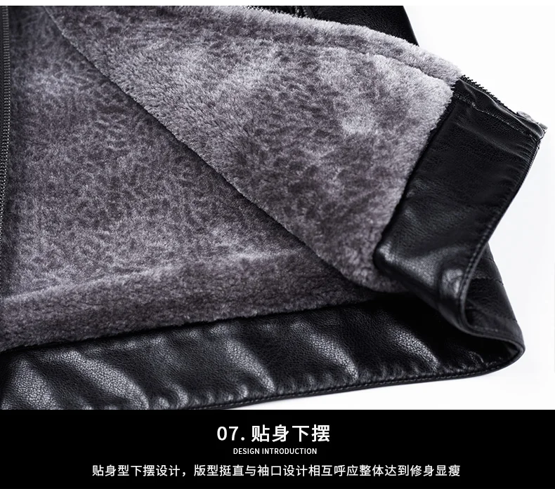 YX-225 Genuine Leather Jacket Men's Fur All-in-One Casual Thickening Plus Fleece Sheepskin Plus Fertilizer Plus Size Winter