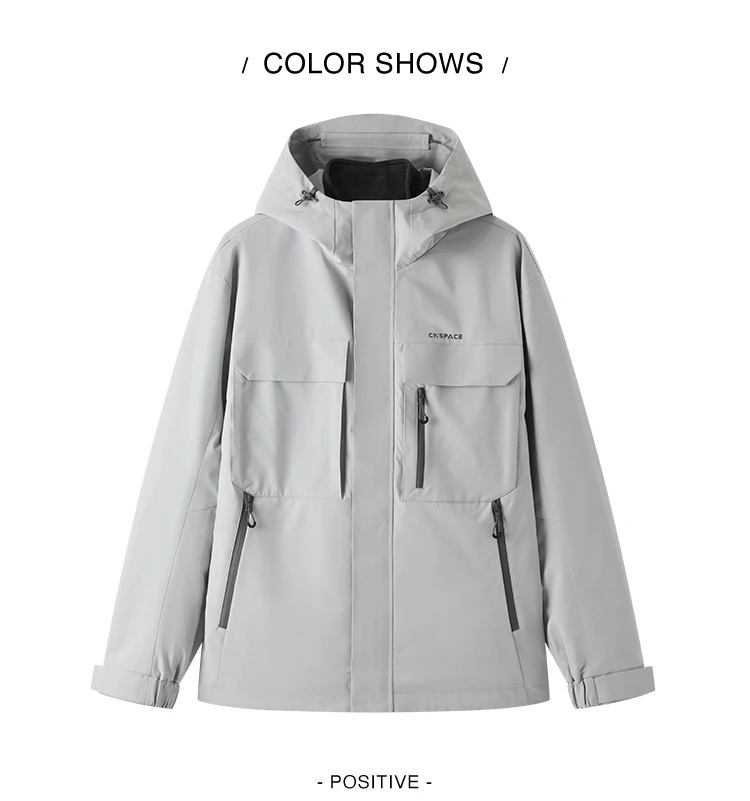 Semir Men Jacket Triple Layer Hooded Multifunction Outdoor Utility Layer Waterproof Windproof Autumn Outerwear 2026