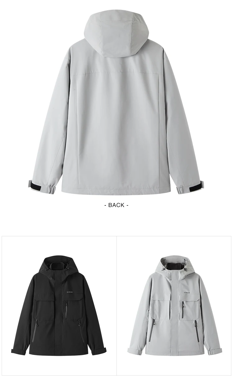 Semir Men Jacket Triple Layer Hooded Multifunction Outdoor Utility Layer Waterproof Windproof Autumn Outerwear 2026