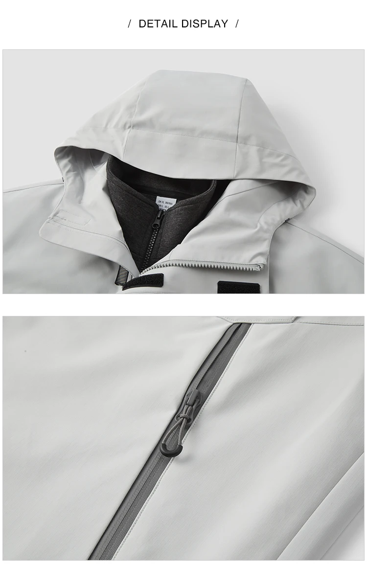 Semir Men Jacket Triple Layer Hooded Multifunction Outdoor Utility Layer Waterproof Windproof Autumn Outerwear 2026