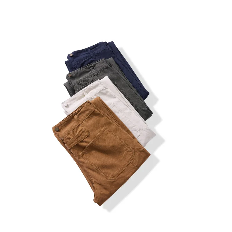 12OZ High-density Canvas YKK Zipper Wide-Legging Working Pants Ami Kaji Men's Pants