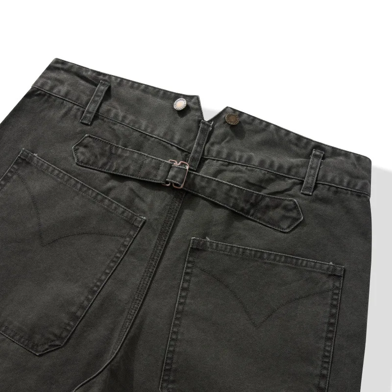 12OZ High-density Canvas YKK Zipper Wide-Legging Working Pants Ami Kaji Men's Pants