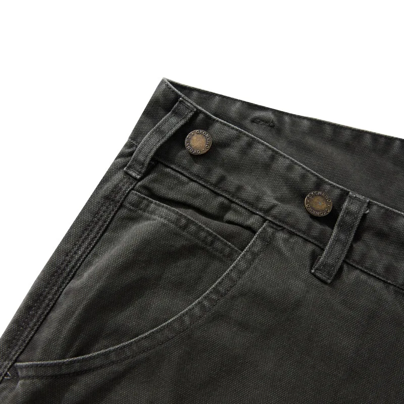 12OZ High-density Canvas YKK Zipper Wide-Legging Working Pants Ami Kaji Men's Pants