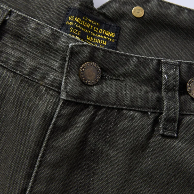 12OZ High-density Canvas YKK Zipper Wide-Legging Working Pants Ami Kaji Men's Pants