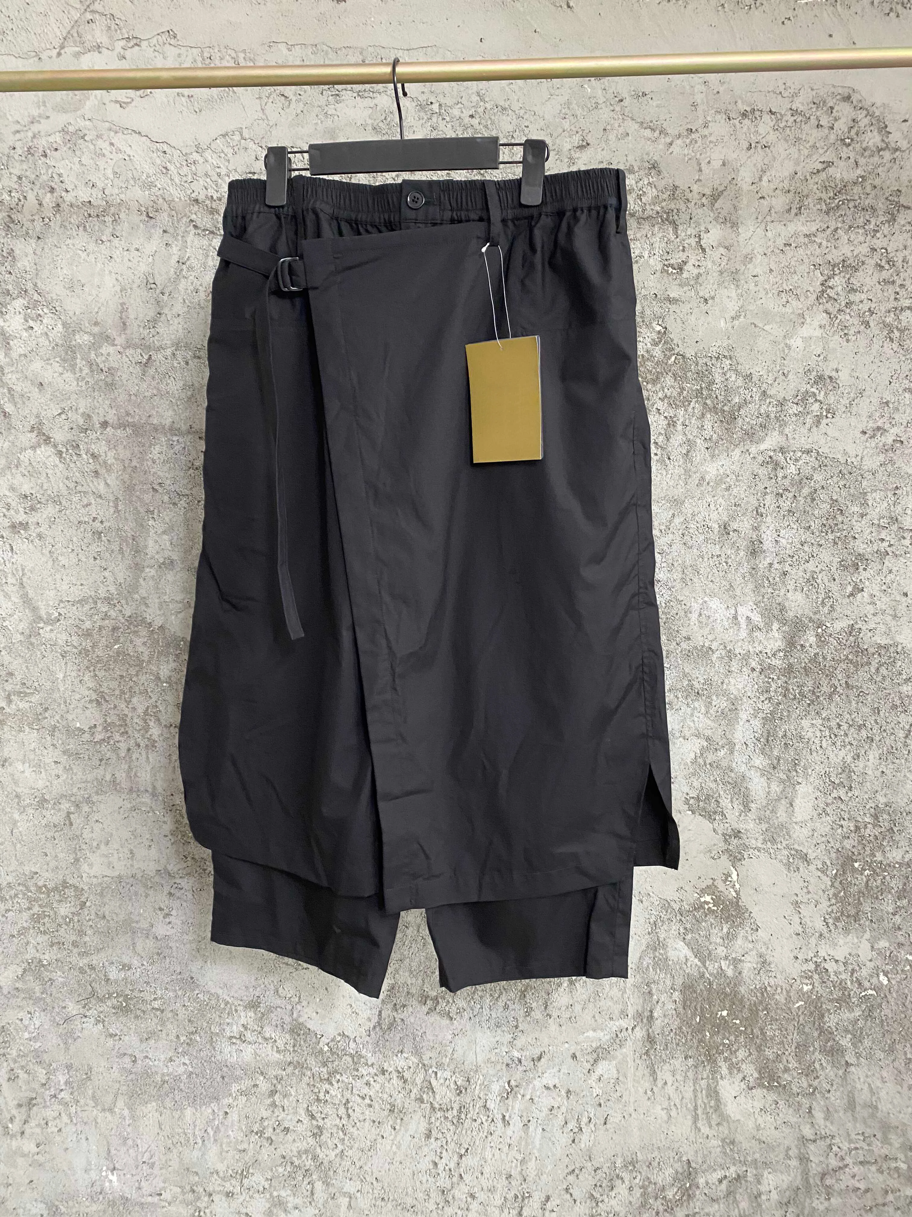 TOP-YAMAMOTO double-layered deconstructed caprix pants, Wang Yibo's same style pure cotton capsule shorts for men