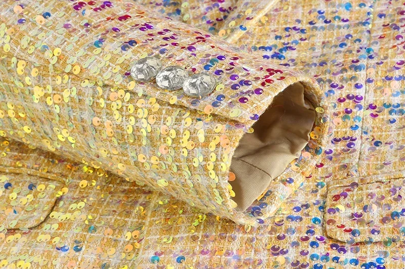 2024 Gold Sequined Mens Suit Two Piece,Wedding Party Dress Jacket and Trousers,Asian Size Mens Stage Performance Sets, 2024 New