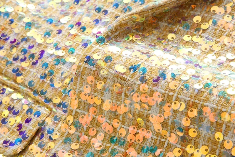 2024 Gold Sequined Mens Suit Two Piece,Wedding Party Dress Jacket and Trousers,Asian Size Mens Stage Performance Sets, 2024 New