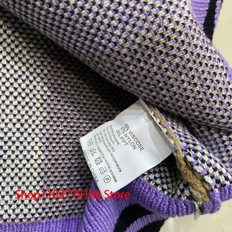 Streetwear Brand House of Errors Sweater Loose Casual Eye Jacquard Lapel Long Sleeve Men Women Knitwear Pullover