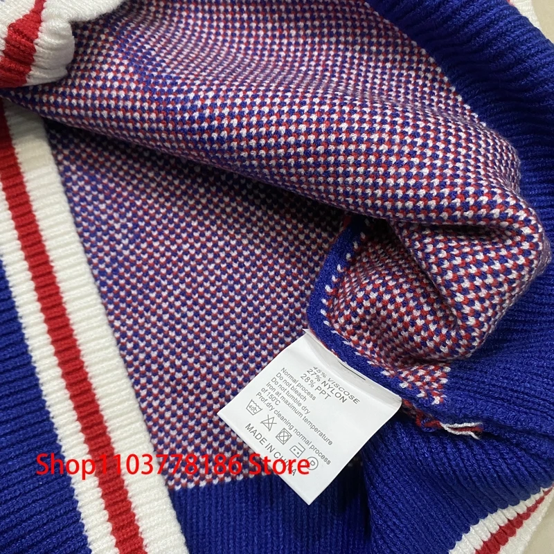 Streetwear Brand House of Errors Sweater Loose Casual Eye Jacquard Lapel Long Sleeve Men Women Knitwear Pullover