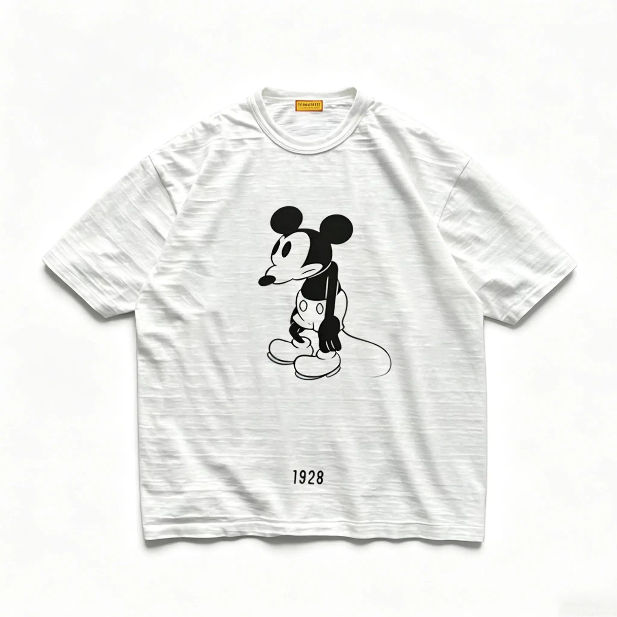 Human Made 26SS Cartoon Mickey Print T-Shirt, Kyoto Limited Crewneck Tee for Unisex