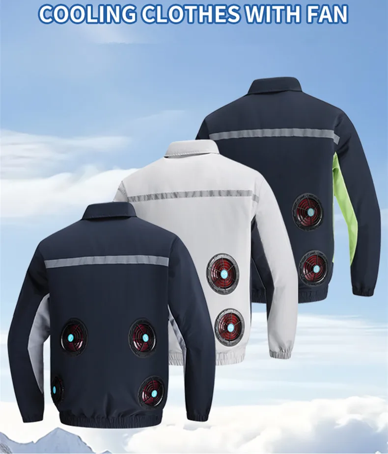New Air Conditioning Clothes Fan Clothes Cooling Work Clothes Cooling Men'S Women'S Summer Sun Protection Clothes Outerwear