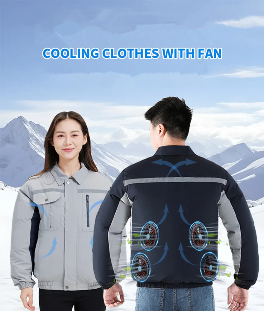 New Air Conditioning Clothes Fan Clothes Cooling Work Clothes Cooling Men'S Women'S Summer Sun Protection Clothes Outerwear
