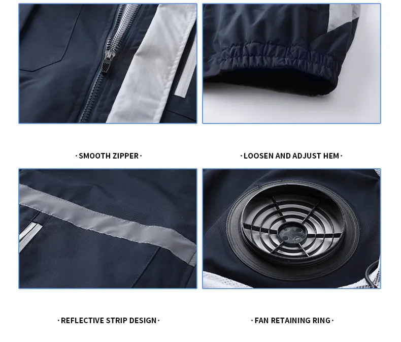 New Air Conditioning Clothes Fan Clothes Cooling Work Clothes Cooling Men'S Women'S Summer Sun Protection Clothes Outerwear