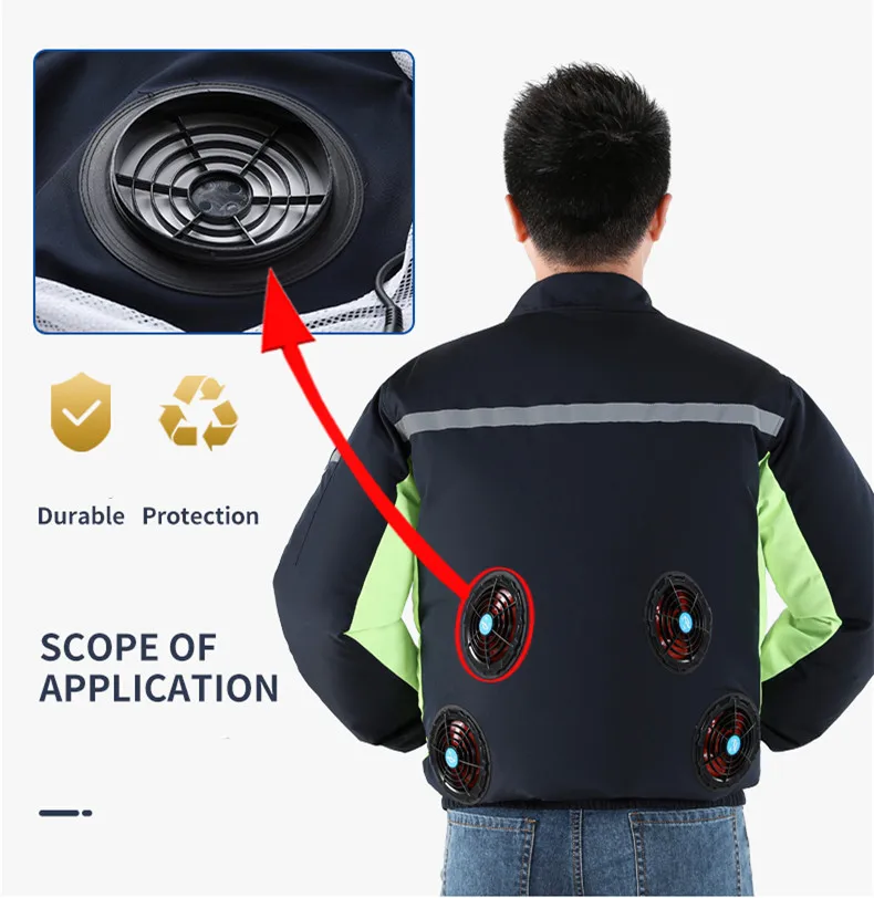 New Air Conditioning Clothes Fan Clothes Cooling Work Clothes Cooling Men'S Women'S Summer Sun Protection Clothes Outerwear