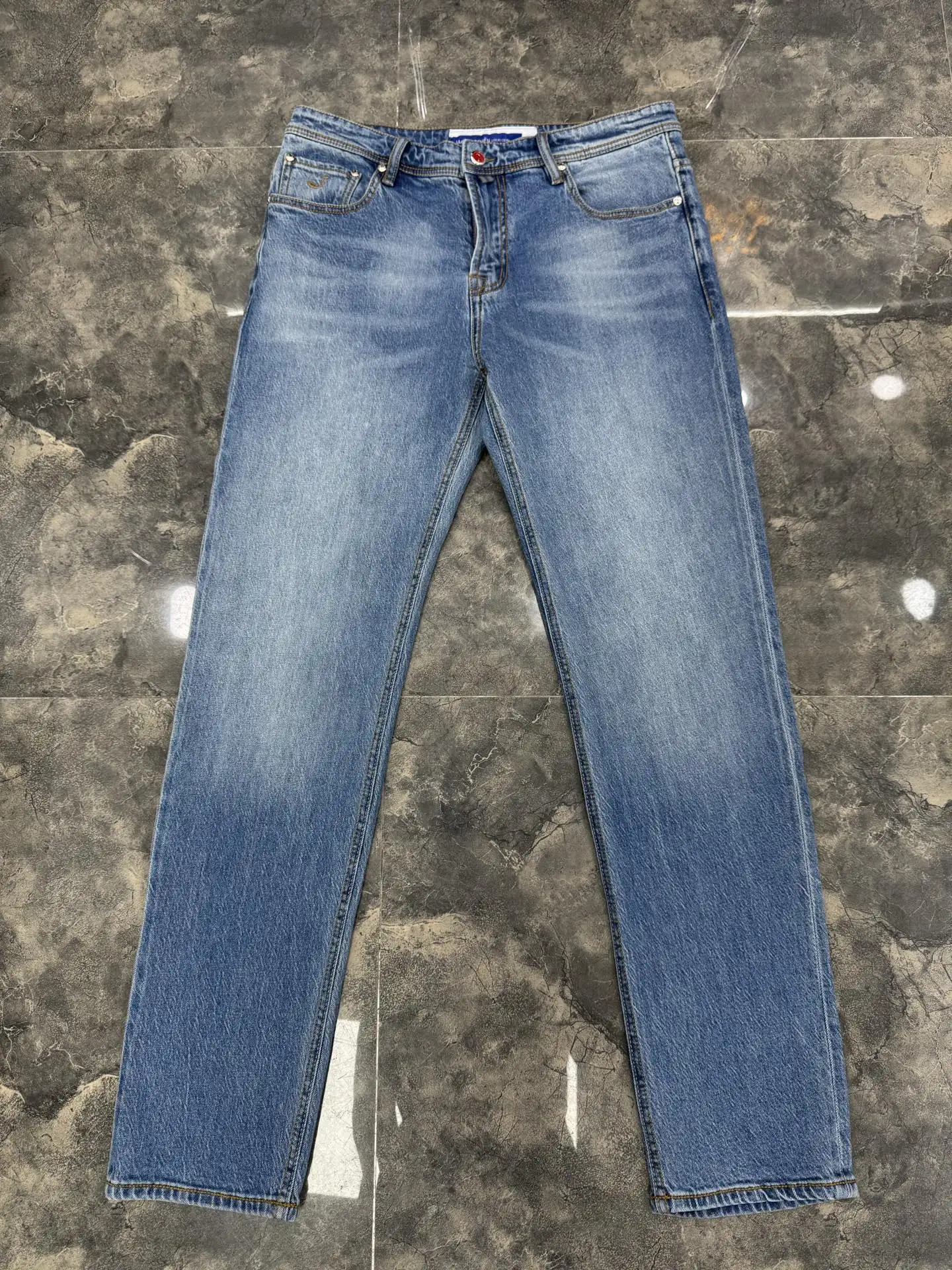 OECHSLI Jeans Thin Cotton Men 2026 Spring Summer new outdoors quality embroidery comfortable straight Big size 29-40 Pants