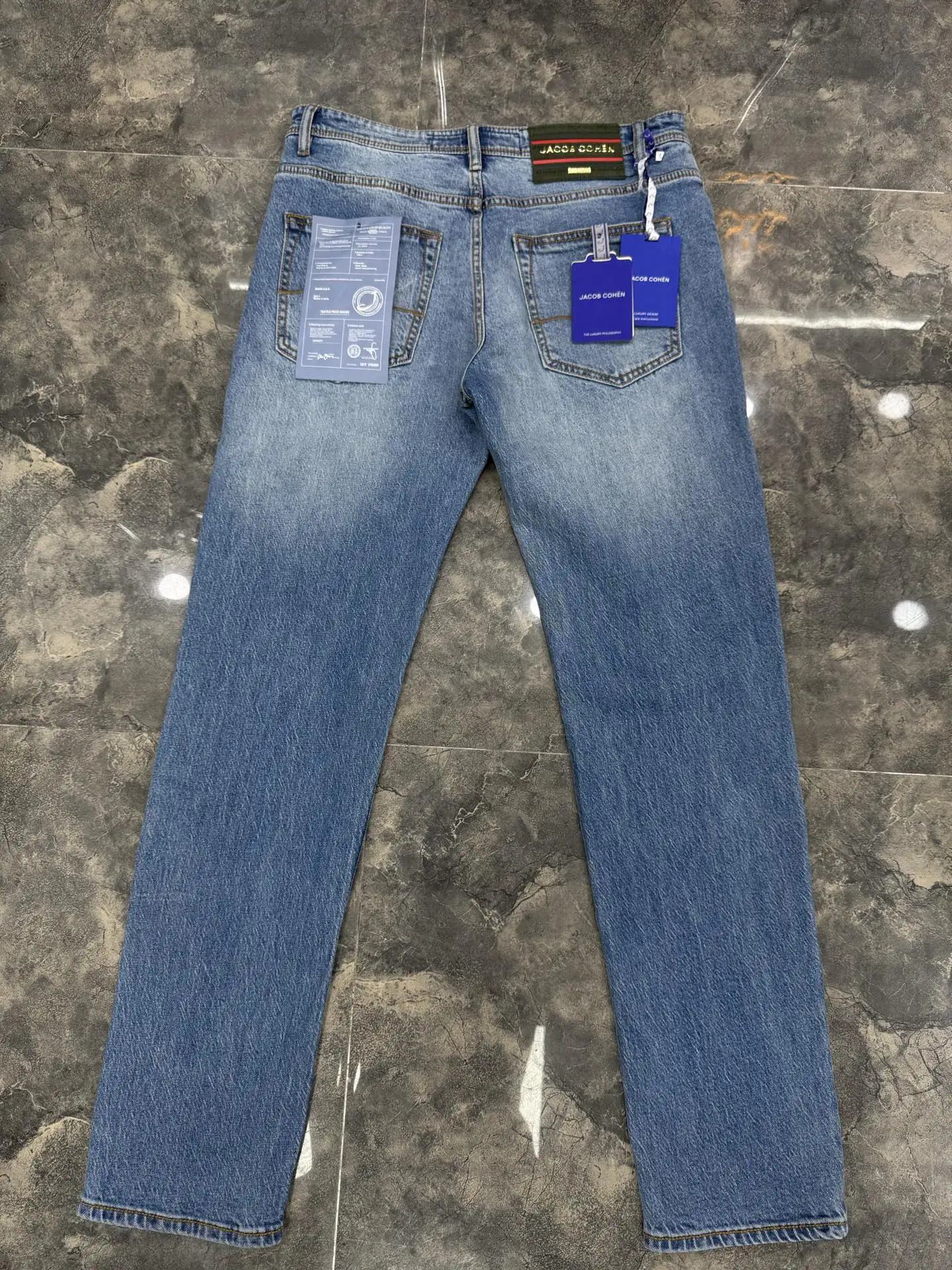 OECHSLI Jeans Thin Cotton Men 2026 Spring Summer new outdoors quality embroidery comfortable straight Big size 29-40 Pants