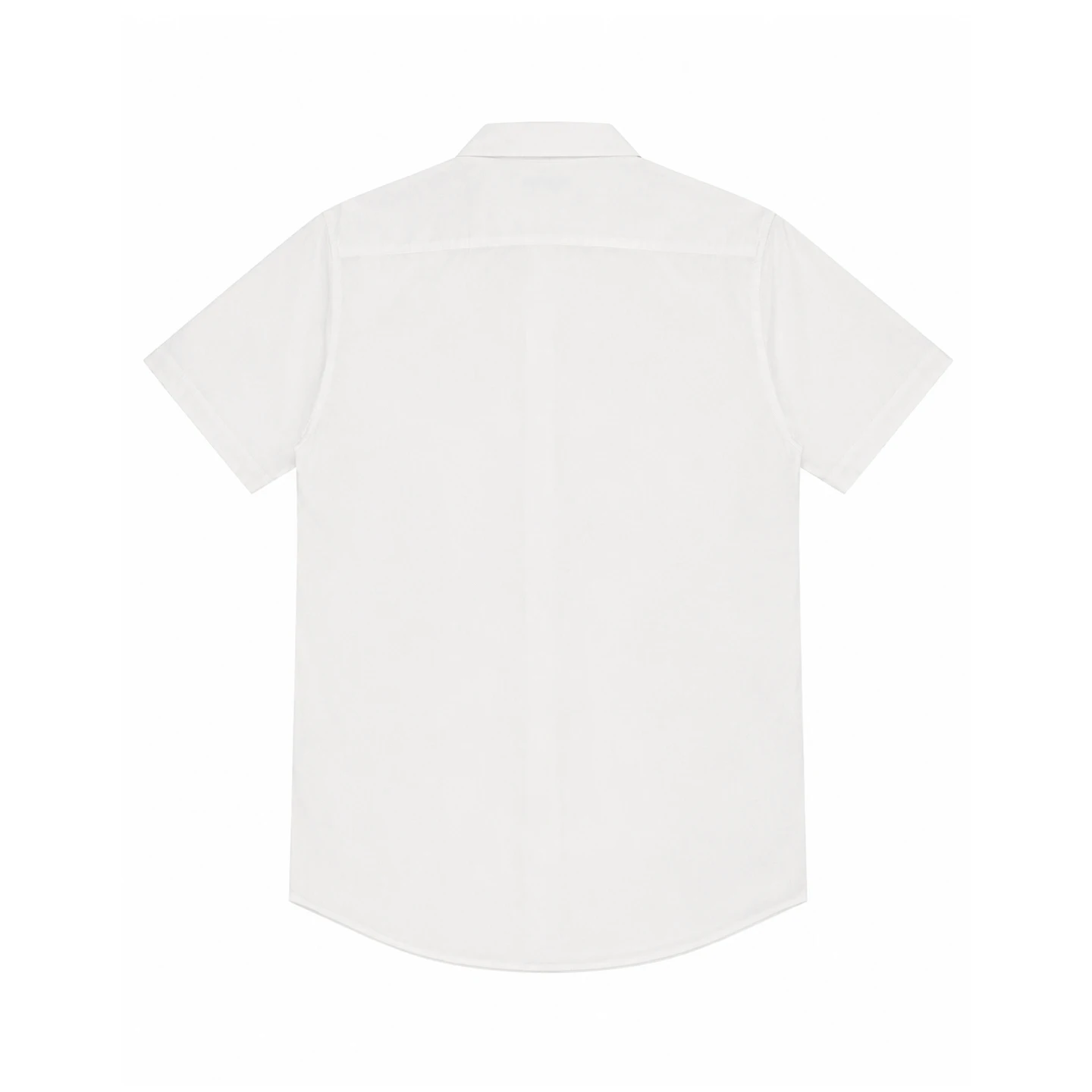 CH Men's White Oxford Short Sleeve Shirt Button Down Collar Circular Patch Logo Cotton Business Formal Casual Button Up Shirts