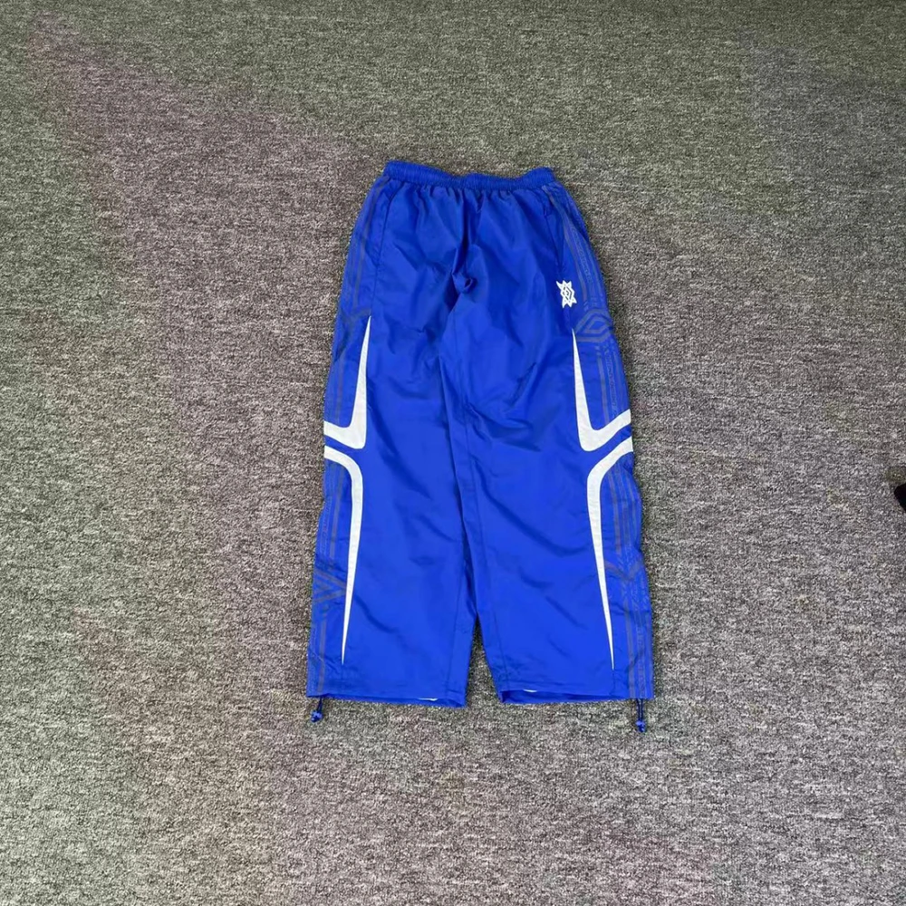 High Street Color Match Quick Dry Breathable Casual Trousers for Men and Women Elastic Waist Loose Baggy Pants Oversized