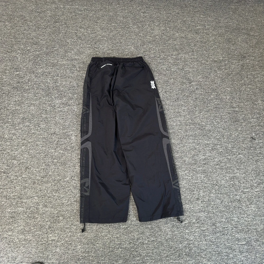 High Street Color Match Quick Dry Breathable Casual Trousers for Men and Women Elastic Waist Loose Baggy Pants Oversized