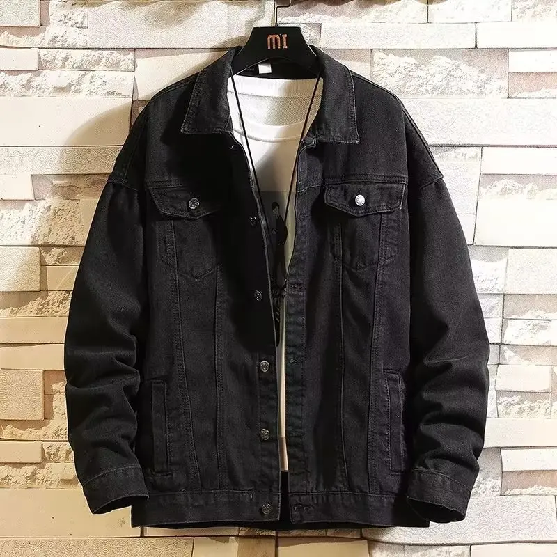 Spring and Autumn Denim Jacket Men's Denim Jacket Korean Version Trend
