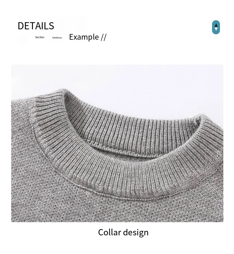Best Seller Loose Man Long-Sleeved Knitwear Round Neck Striped Pattern Daily Commuting Winter New Trend Pullover Leisure Sweater