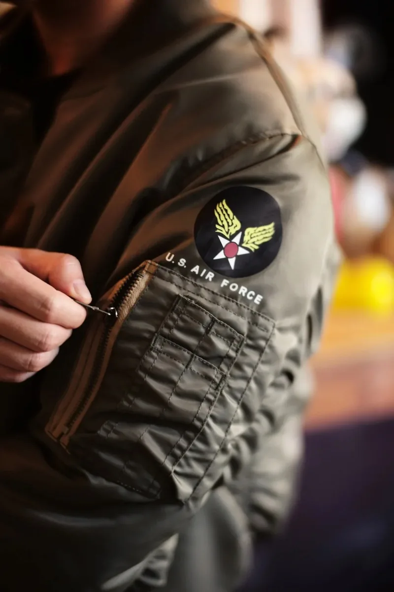 Replica 1955 USAF MA-1 SAME STYLE Bomber Flight Jacket Fall Winter Men's Military Coat Waterproof and Warm Autumn/winter style