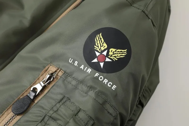 Replica 1955 USAF MA-1 SAME STYLE Bomber Flight Jacket Fall Winter Men's Military Coat Waterproof and Warm Autumn/winter style