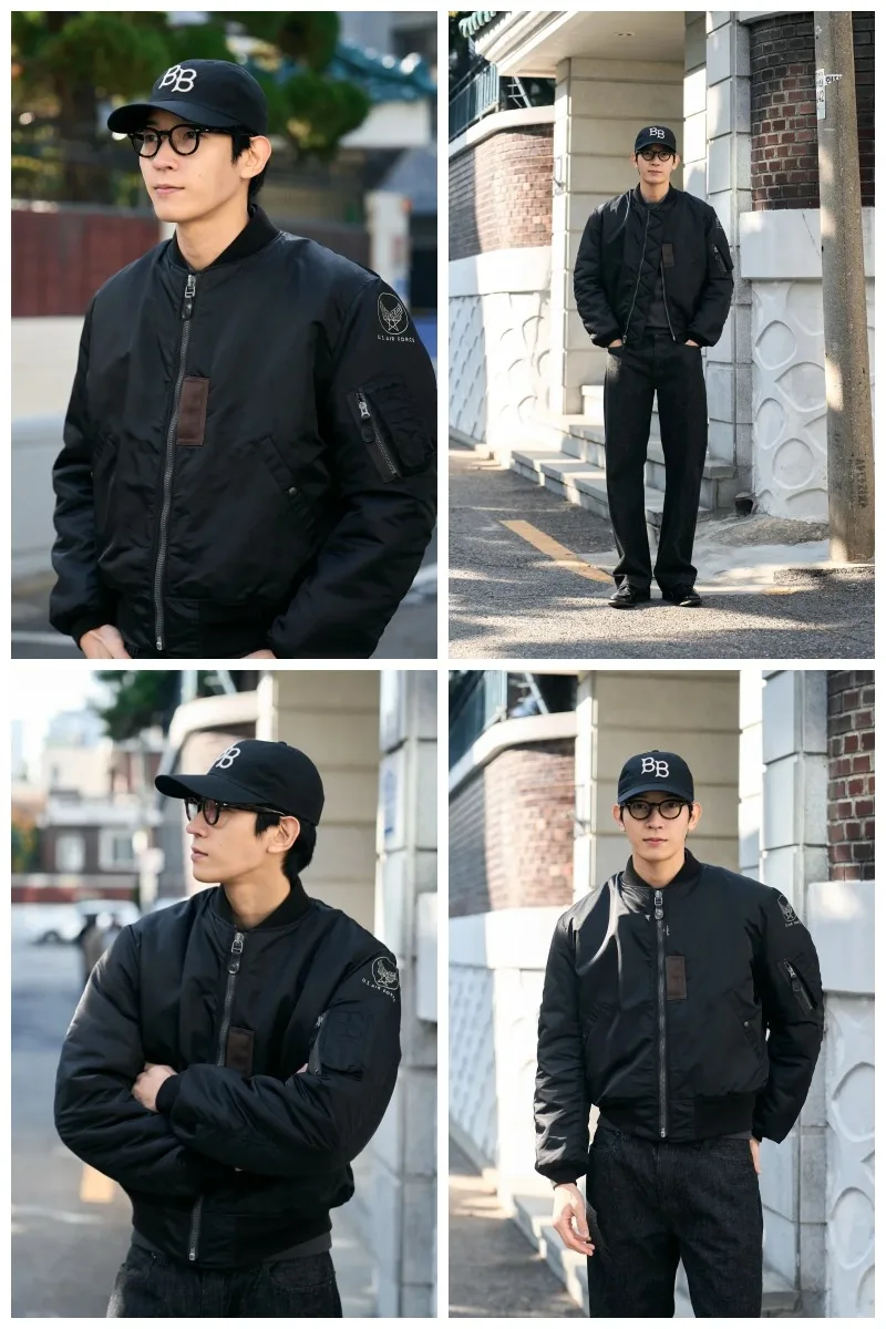 Replica 1955 USAF MA-1 SAME STYLE Bomber Flight Jacket Fall Winter Men's Military Coat Waterproof and Warm Autumn/winter style
