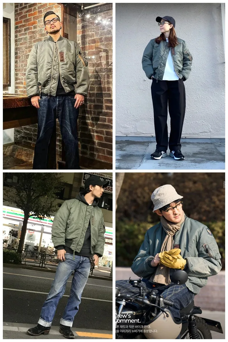 Replica 1955 USAF MA-1 SAME STYLE Bomber Flight Jacket Fall Winter Men's Military Coat Waterproof and Warm Autumn/winter style