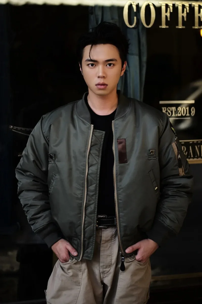 Replica 1955 USAF MA-1 SAME STYLE Bomber Flight Jacket Fall Winter Men's Military Coat Waterproof and Warm Autumn/winter style