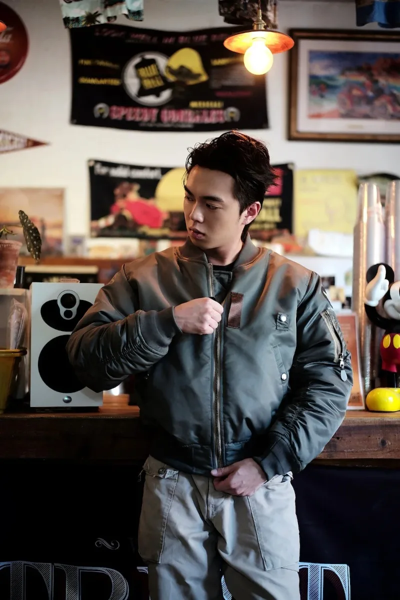 Replica 1955 USAF MA-1 SAME STYLE Bomber Flight Jacket Fall Winter Men's Military Coat Waterproof and Warm Autumn/winter style