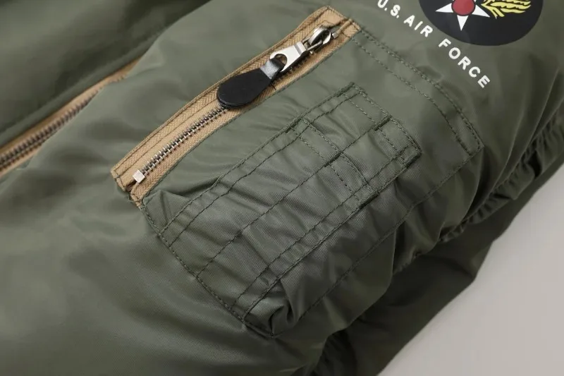 Replica 1955 USAF MA-1 SAME STYLE Bomber Flight Jacket Fall Winter Men's Military Coat Waterproof and Warm Autumn/winter style