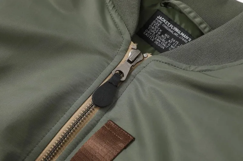 Replica 1955 USAF MA-1 SAME STYLE Bomber Flight Jacket Fall Winter Men's Military Coat Waterproof and Warm Autumn/winter style