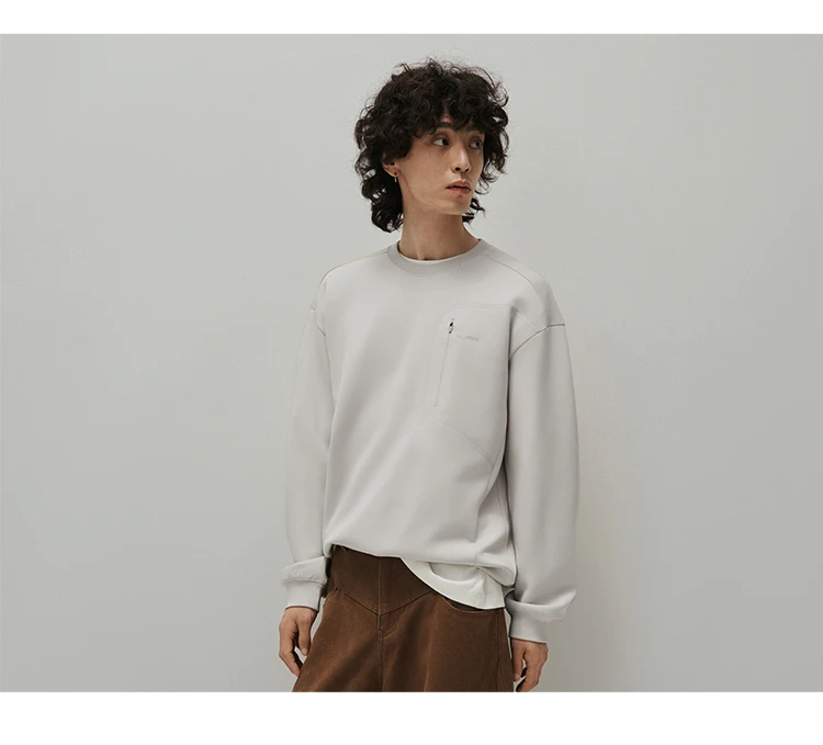 Semir Men Sweatshirt Moisture Wicking Quick Dry Crew Neck Outdoor Sport Utility Casual Autumn Pullover Daily Wear 2026