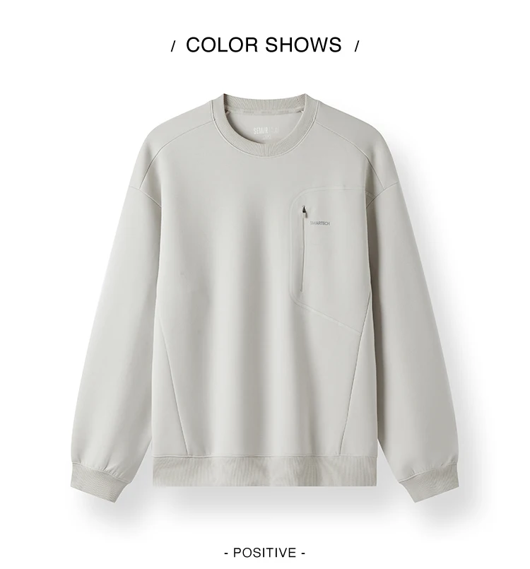 Semir Men Sweatshirt Moisture Wicking Quick Dry Crew Neck Outdoor Sport Utility Casual Autumn Pullover Daily Wear 2026