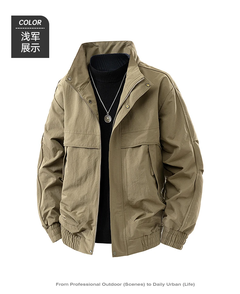 Jacket Men's Spring Autumn New Men Jacket Solid Color Jackets Casual Coat Men's Business Coats Size M-3XL 4XL 5XL