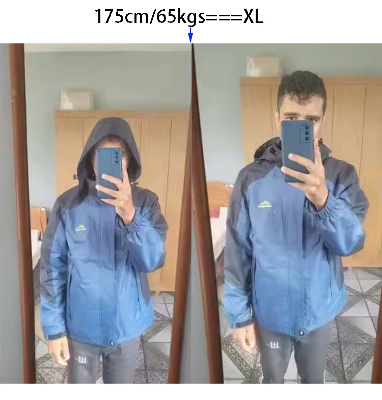 Men's Lightweight Waterproof Rain Jacket 5000mm Windbreaker Lined Casual Spring Autumn Fishing Hiking Outdoor Leisure Jacket