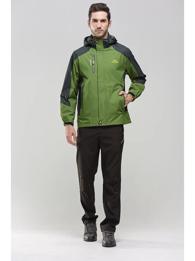 Men's Lightweight Waterproof Rain Jacket 5000mm Windbreaker Lined Casual Spring Autumn Fishing Hiking Outdoor Leisure Jacket