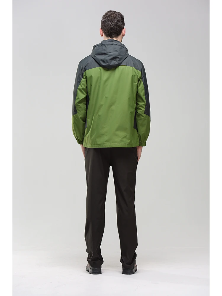 Men's Lightweight Waterproof Rain Jacket 5000mm Windbreaker Lined Casual Spring Autumn Fishing Hiking Outdoor Leisure Jacket