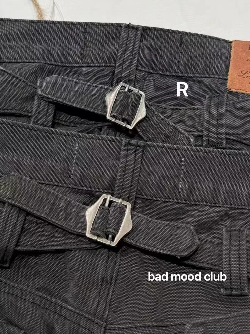 F8 Heavy‑Duty Patchwork Straight‑Leg Baggy Cargo Pants Reworked Workpants