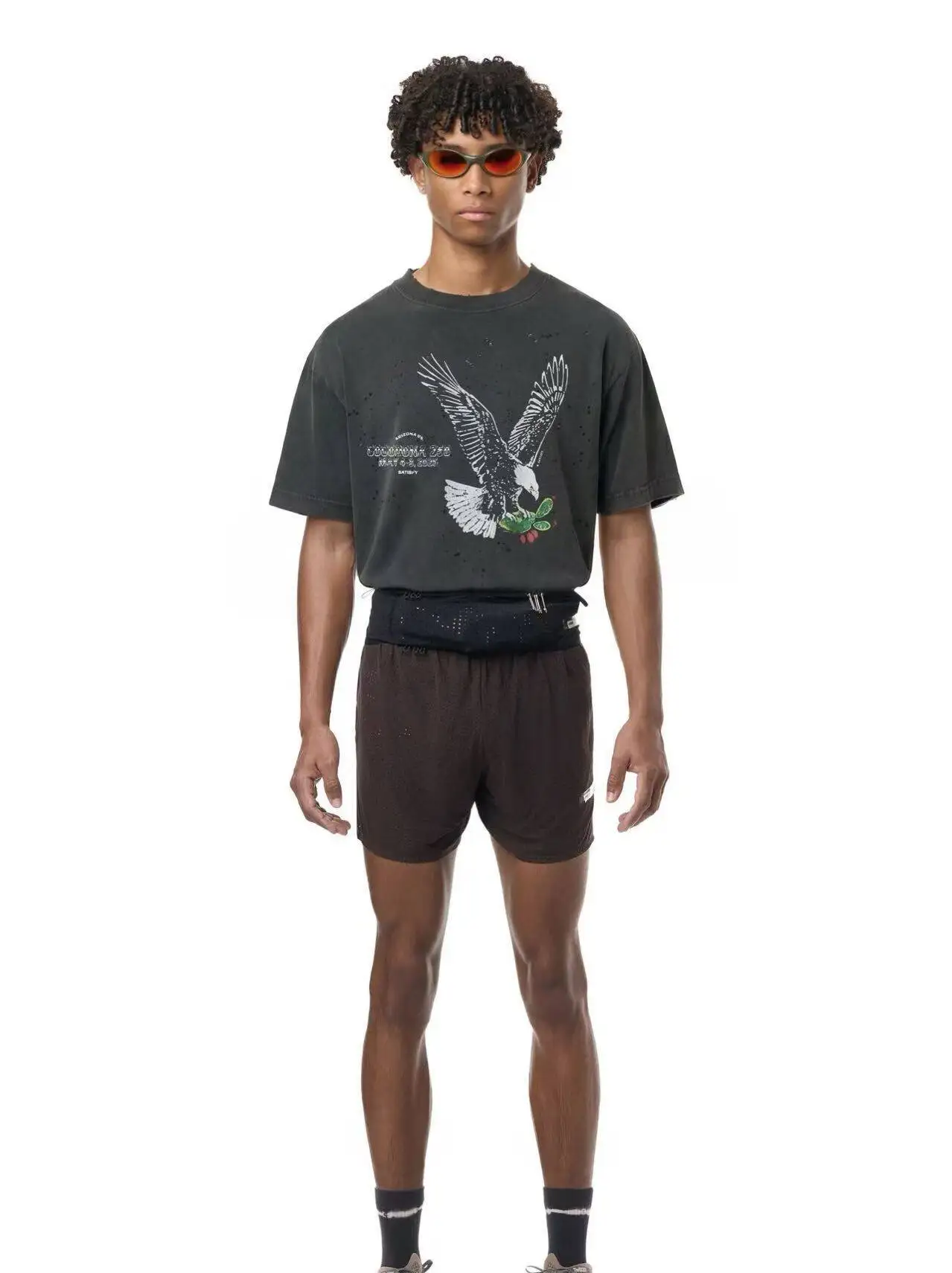 SATISFY MothTech Trail Running Limited Edition Distressed Short-Sleeve T-Shirt