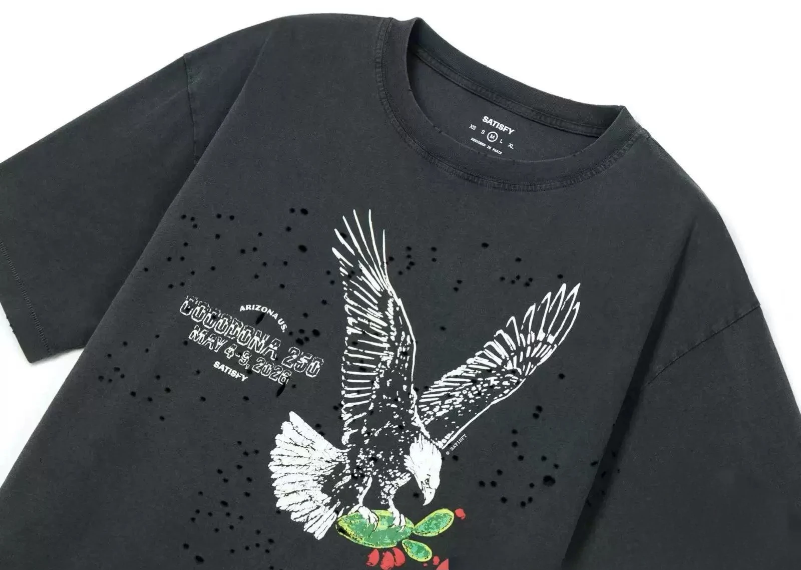 SATISFY MothTech Trail Running Limited Edition Distressed Short-Sleeve T-Shirt