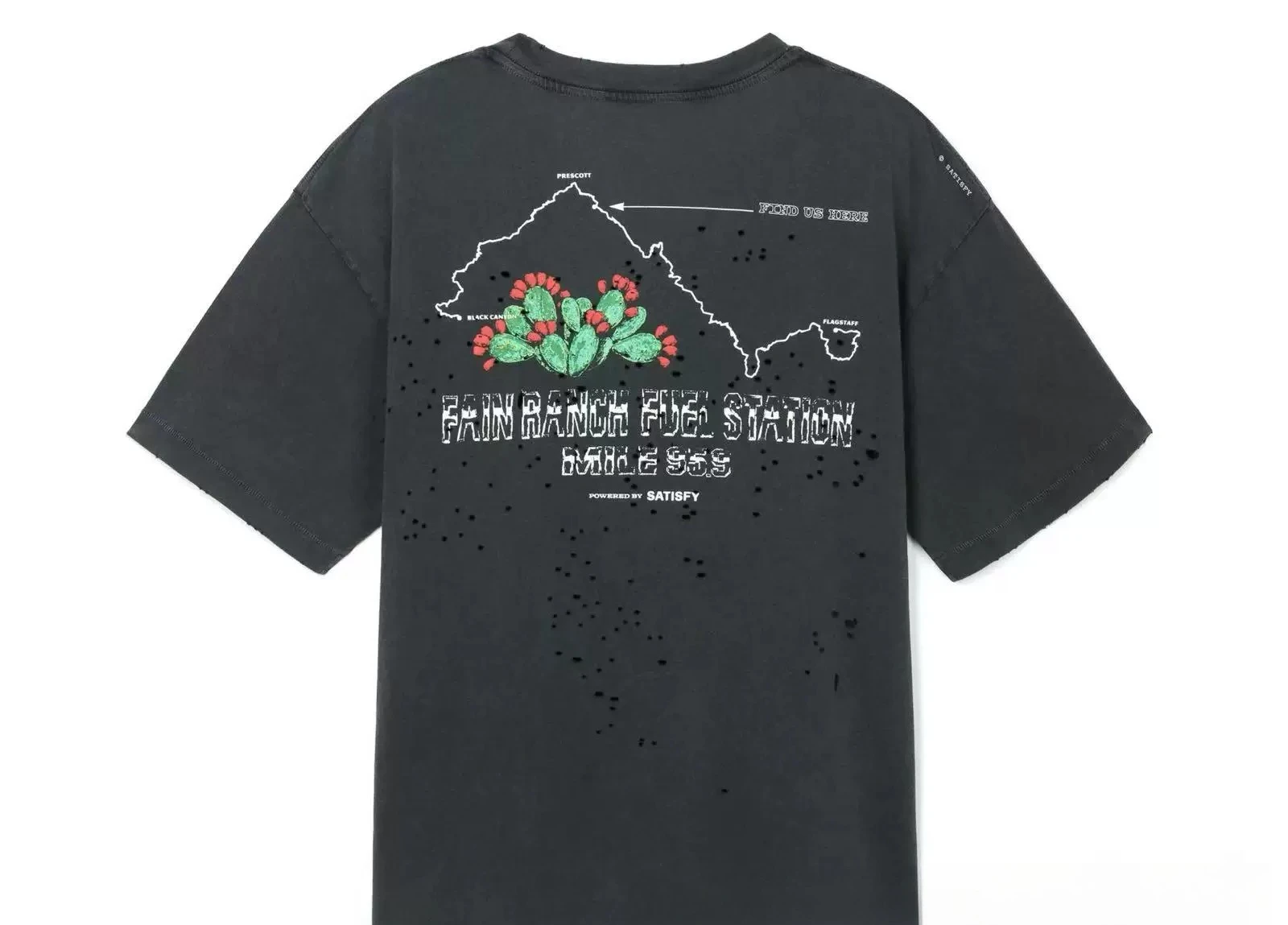 SATISFY MothTech Trail Running Limited Edition Distressed Short-Sleeve T-Shirt