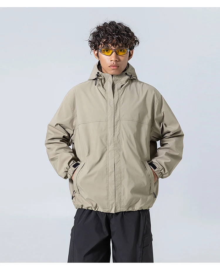 Unisex Waterproof Hooded Jacket – 4-Level Water Repellent, Windproof & Durable for Hiking, Trekking & Urban Commute