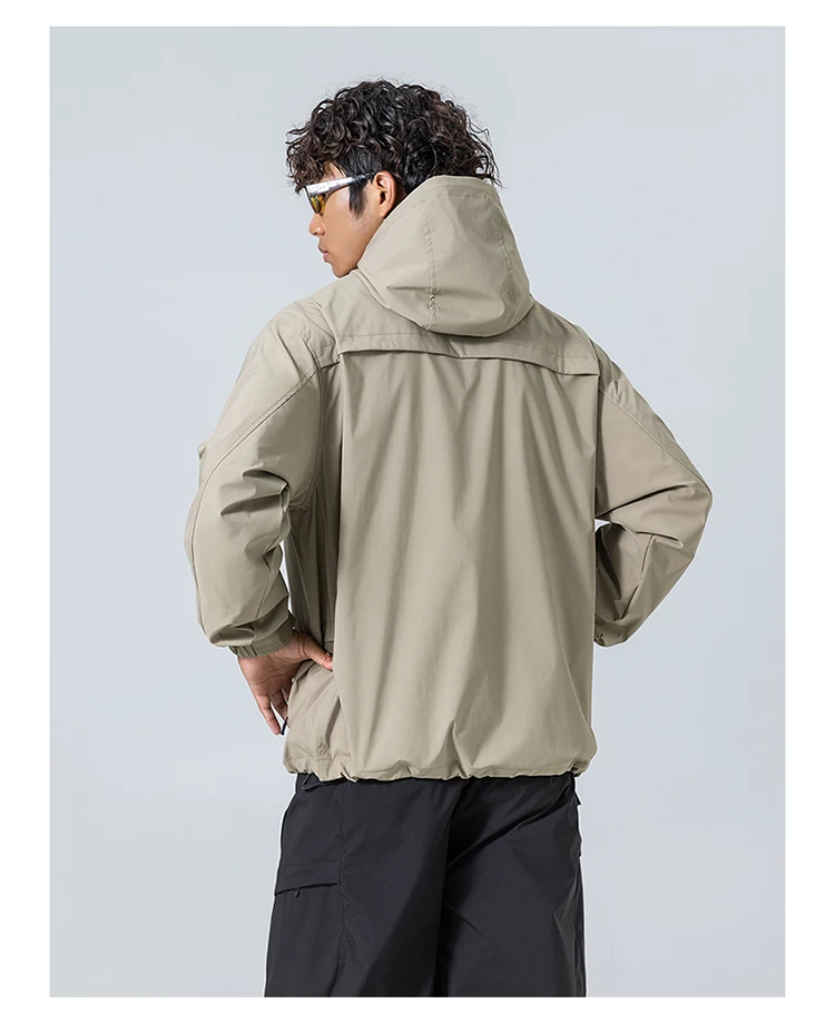 Unisex Waterproof Hooded Jacket – 4-Level Water Repellent, Windproof & Durable for Hiking, Trekking & Urban Commute