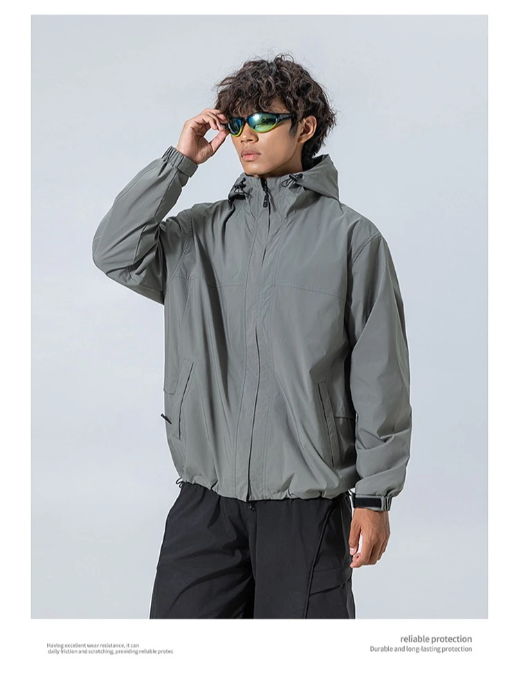Unisex Waterproof Hooded Jacket – 4-Level Water Repellent, Windproof & Durable for Hiking, Trekking & Urban Commute